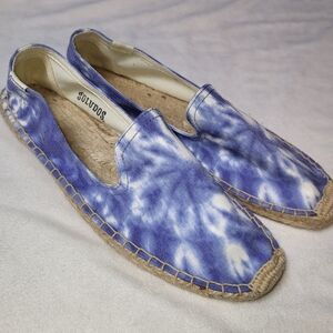 Soludos Tie Dye Blue Espadrille Women's Size 10